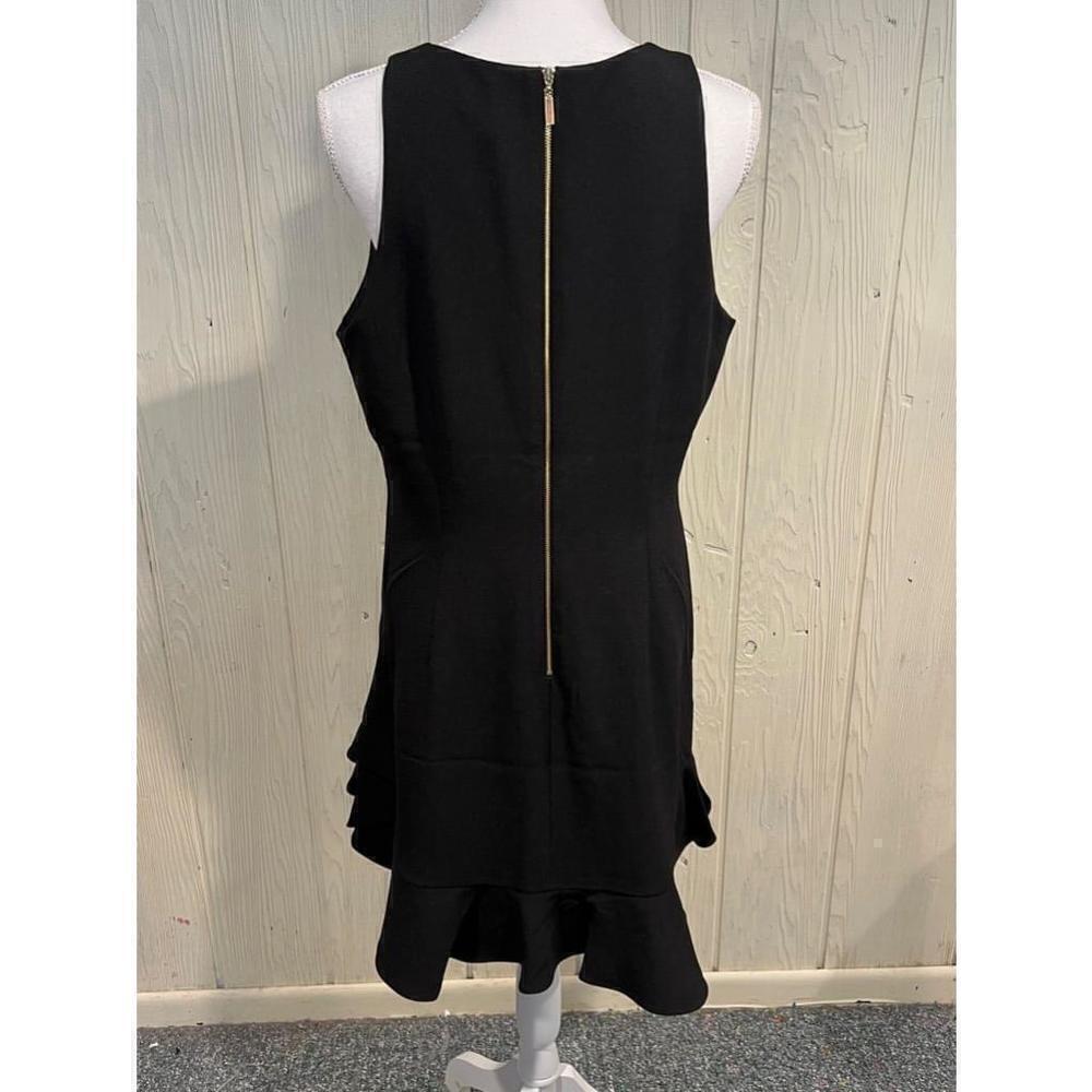 Women's Chelsea28 Black Ruffle Hem Dress Size 14 - Picture 5 of 10